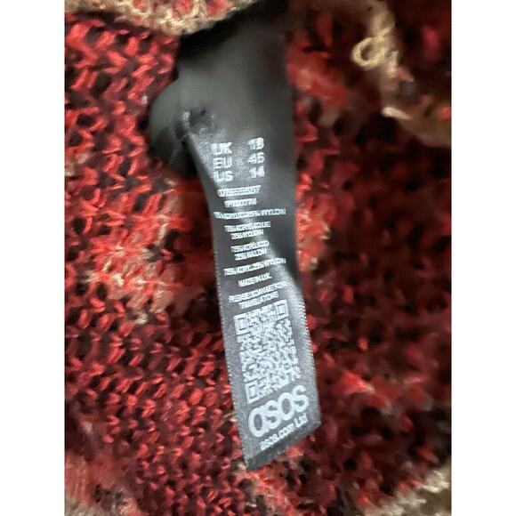 ASOS Womens Leopard Animal Print Sweater Cardigan Size 14 - Picture 4 of 5